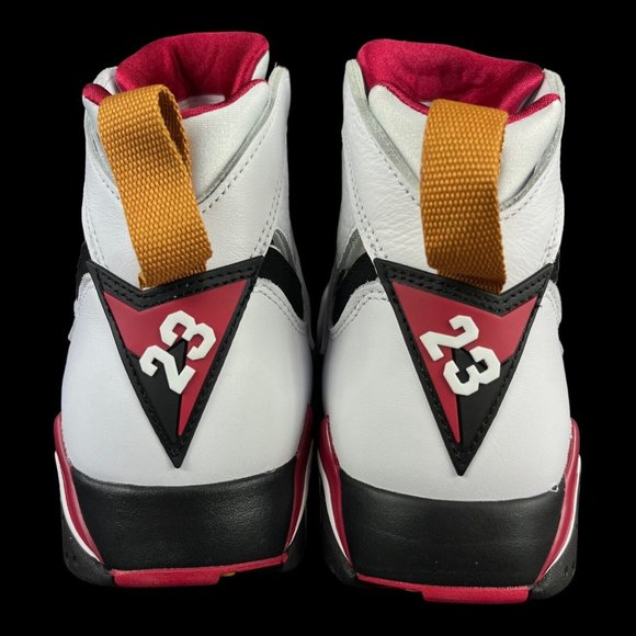 Air Jordan 7 Retro Cardinal White Black Red Shoes CU9307-106 Men's Size 9.5 - Picture 5 of 10